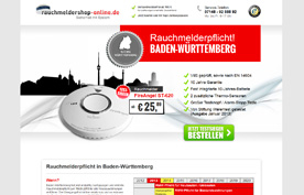 Rauchmelderpflicht-Landingpages für rauchmeldershop-online.de
